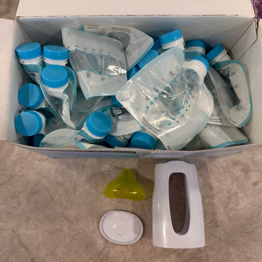 Kiinde Twist Pouches XL 8oz breastmilk pump baby food storage - Picture 2 of 2